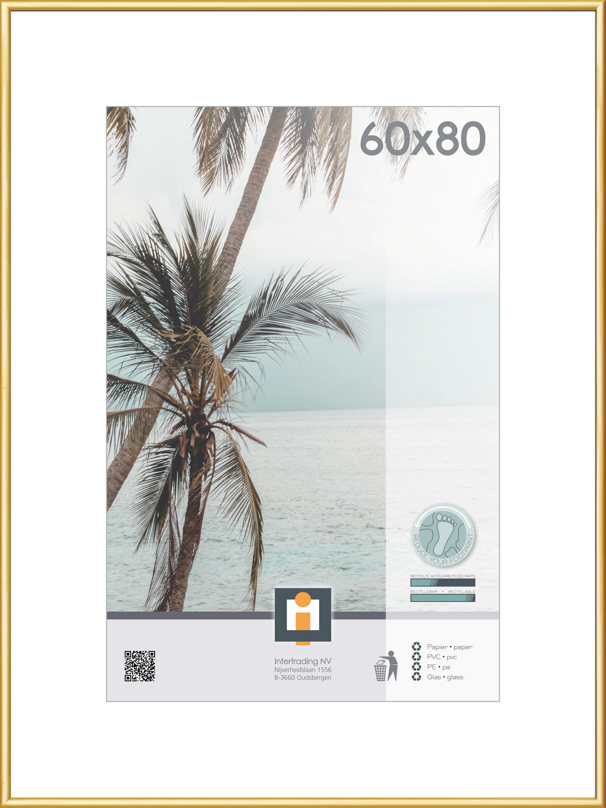 BILDERRAHMEN - Goldfarben, Basics, Glas/Kunststoff (81,1/61,1cm)