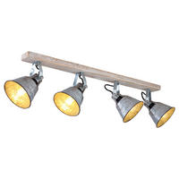 STRAHLER GÜNTHER 82/17,5/24 cm   - Zinkfarben/Weiß, LIFESTYLE, Holz/Metall (82/17,5/24cm) - Globo