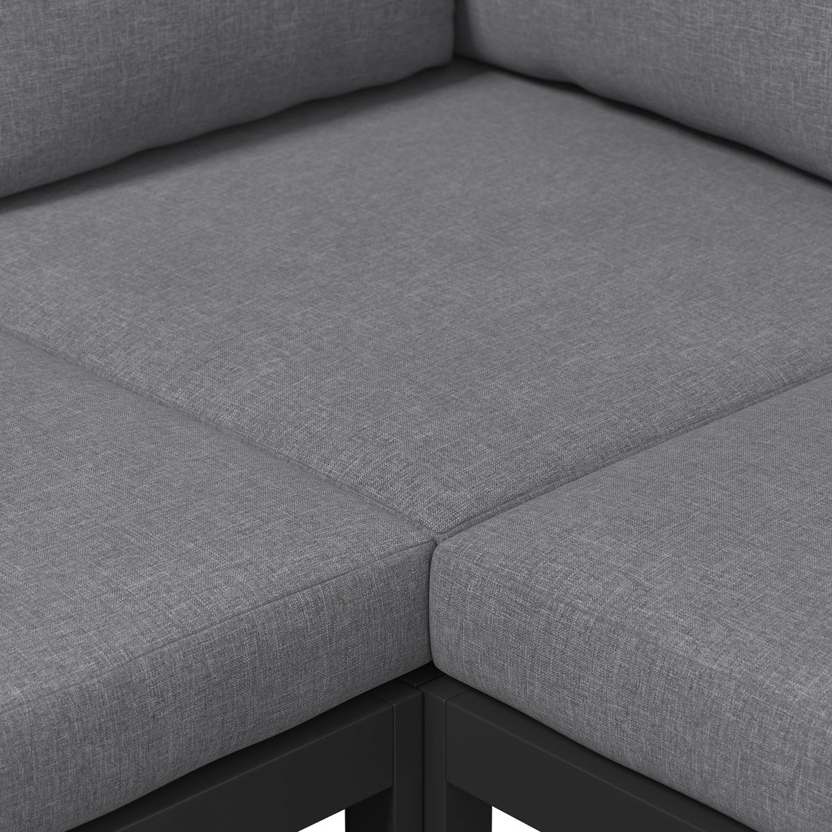 LOUNGEGARNITUR  - Grau/Akaziefarben, Design, Holz/Textil (198/198cm) - Ambia Garden