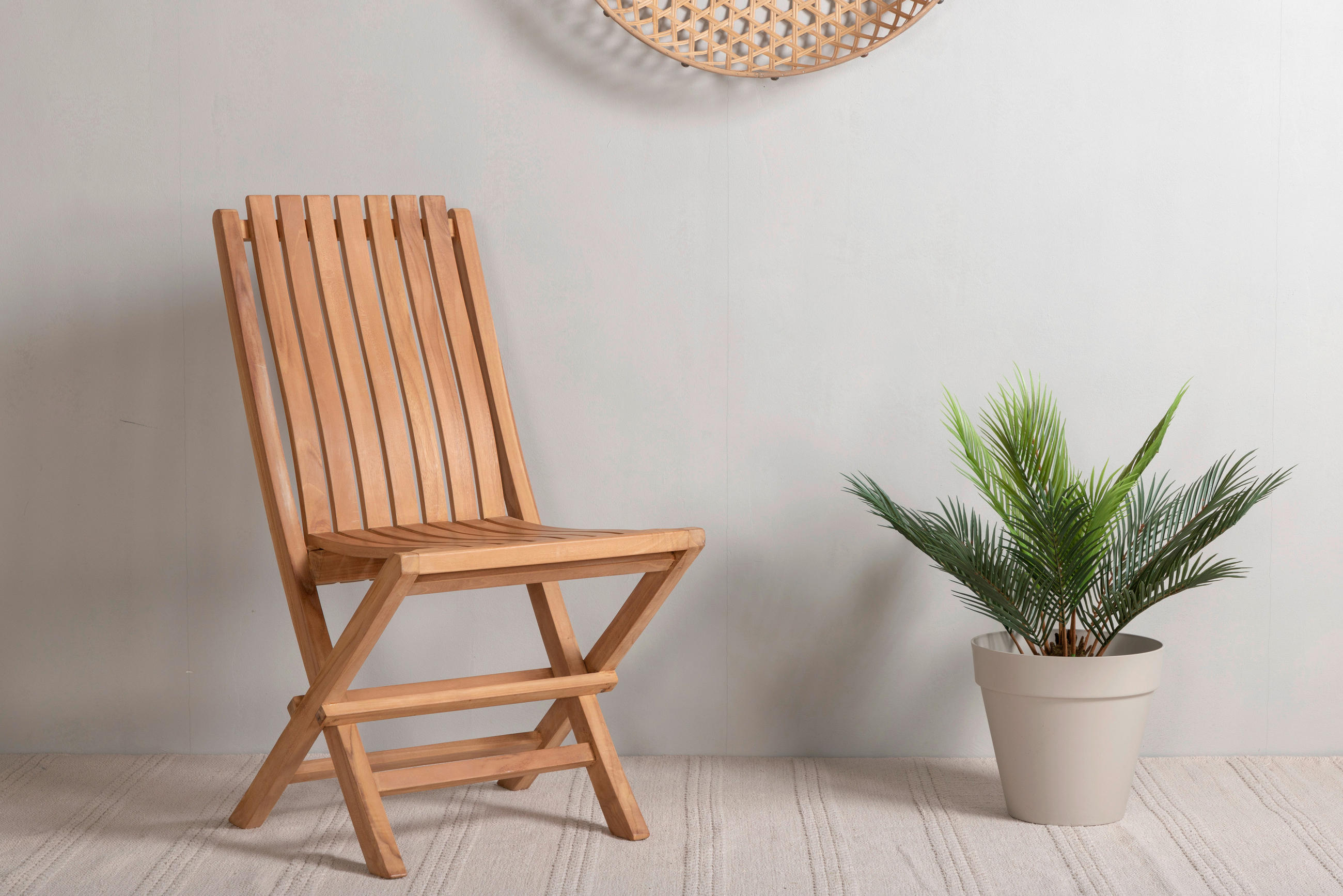 KLAPPSTOL FÖR TRÄDGÅRDEN i trä teakfärg  - teakfärg, Klassisk, trä (43/98/47cm) - Gardenson