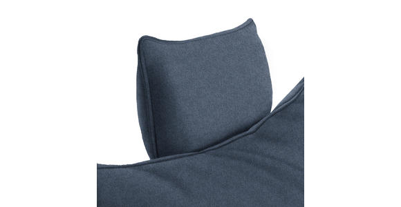 ECKSOFA in Webstoff Dunkelblau 292/176 cm - Schwarz/Dunkelblau, MODERN, Textil/Metall (292/176cm) - Carryhome