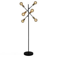 STEHLEUCHTE 49/150 cm    - Goldfarben/Schwarz, Design, Kunststoff/Metall (49/150cm) - Näve