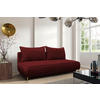 SCHLAFSOFA in Velours Bordeaux  - Bordeaux/Goldfarben, Design, Textil/Metall (200/90/97cm) - MID.YOU