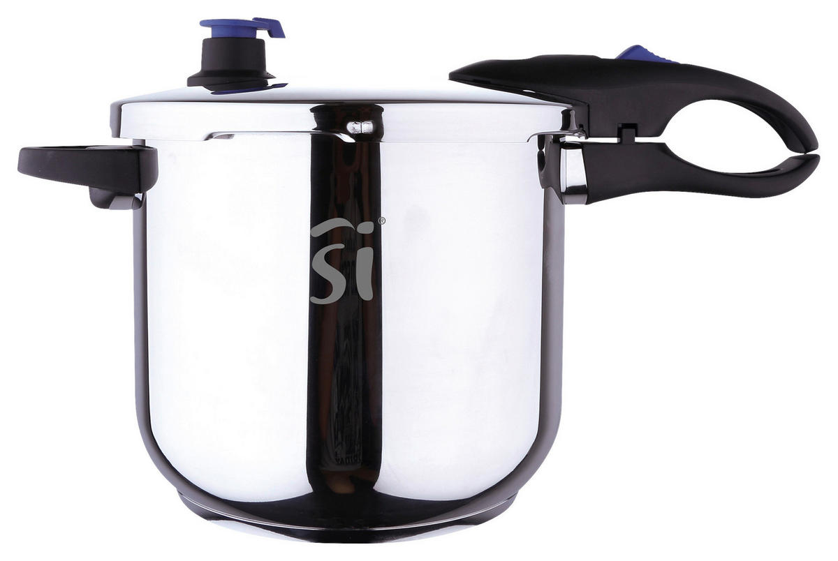 SCHNELLKOCHTOPF  9 l 24 cm  - Silberfarben/Schwarz, Basics, Kunststoff/Metall (24cm)