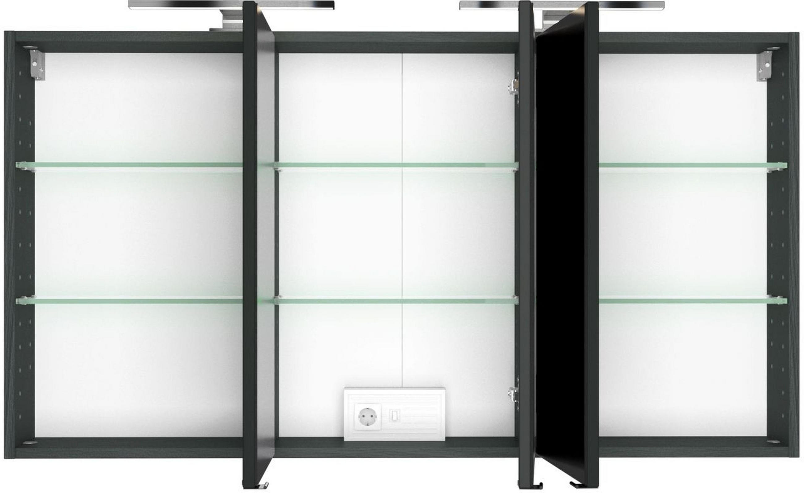 SPIEGELSCHRANK 120/66/20 cm  - Chromfarben/Grau, Design, Glas/Holzwerkstoff (120/66/20cm) - Held