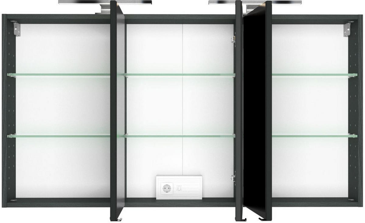SPIEGELSCHRANK 120/66/20 cm  - Chromfarben/Grau, Design, Glas/Holzwerkstoff (120/66/20cm) - Held