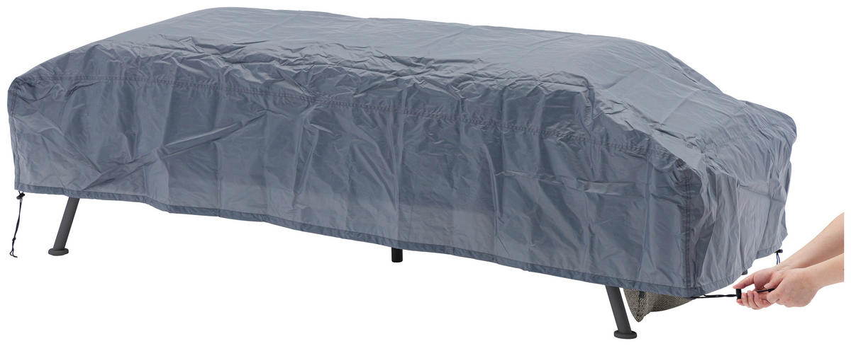 GARTENBANK 198/78/81 cm  Aluminium  - Graphitfarben/Grau, Design, Textil/Metall (198/78/81cm) - Zebra 