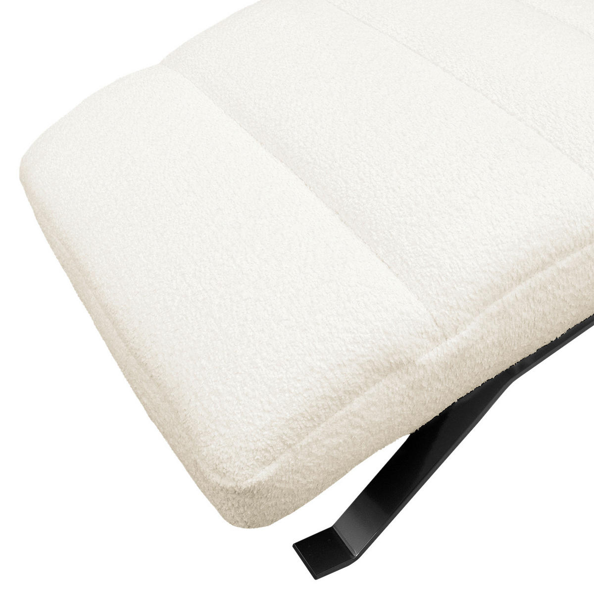 RELAXLIEGE SWING Bouclé Weiß  - Schwarz/Weiß, Design, Textil/Metall (65/65-95/171cm) - Livetastic