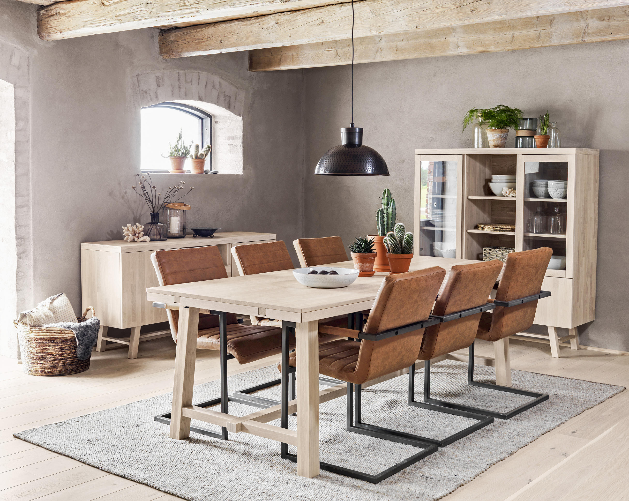 MATBORD i trä 220/95/76 cm   - naturfärgad, Klassisk, trä (220/95/76cm) - Rowico