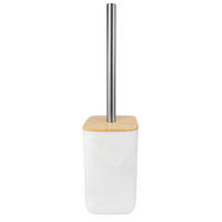 WC GARNITURA SA ČETKOM  bela  prirodni materijali  - bela, Konvencionalno, plastika/prirodni materijali (9.2/36/9.2cm) - Kleine Wolke