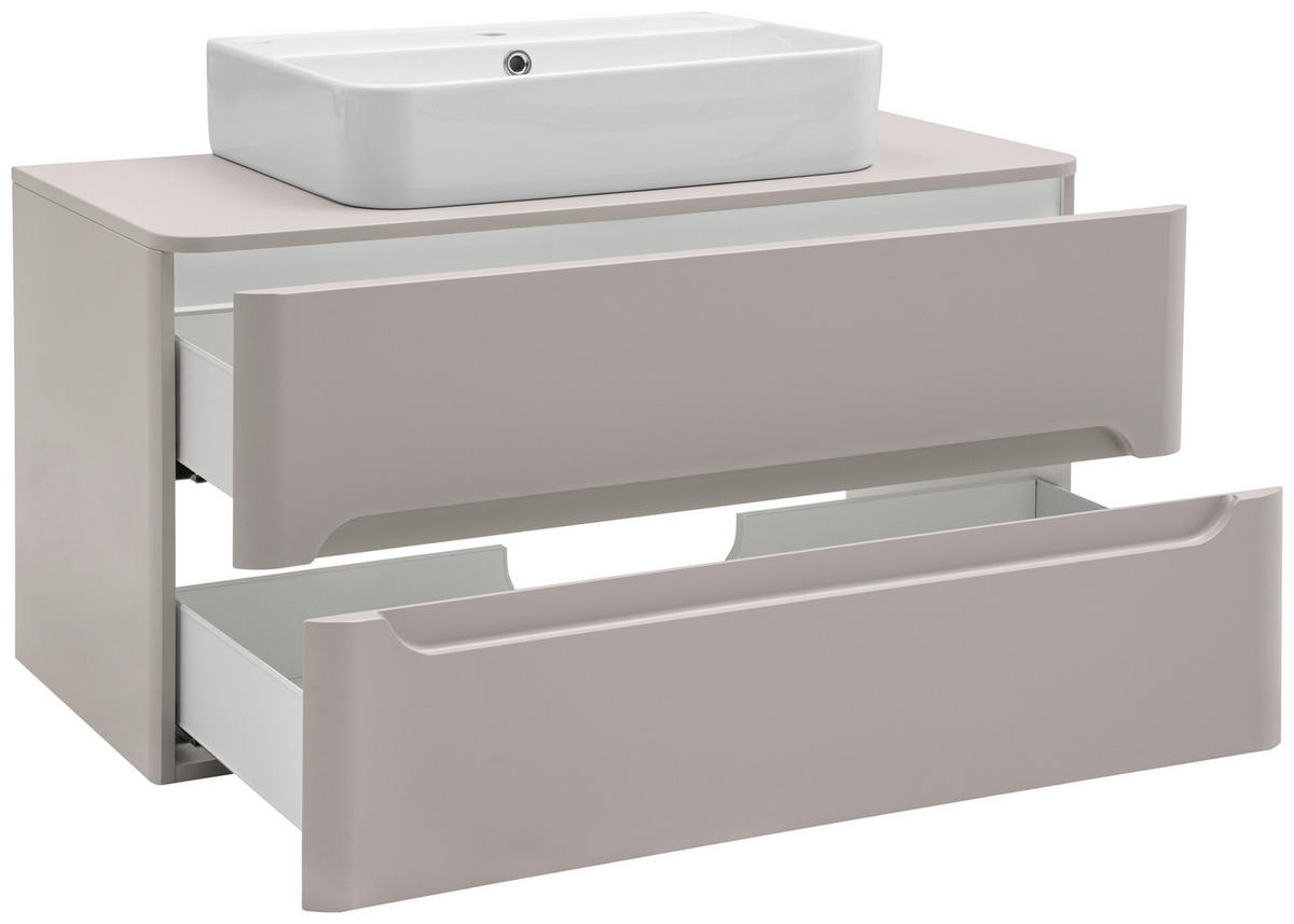 WASCHTISCHKOMBI 101 cm  - Kaschmir/Weiß, KONVENTIONELL, Keramik/Holzwerkstoff (101cm) - Xora