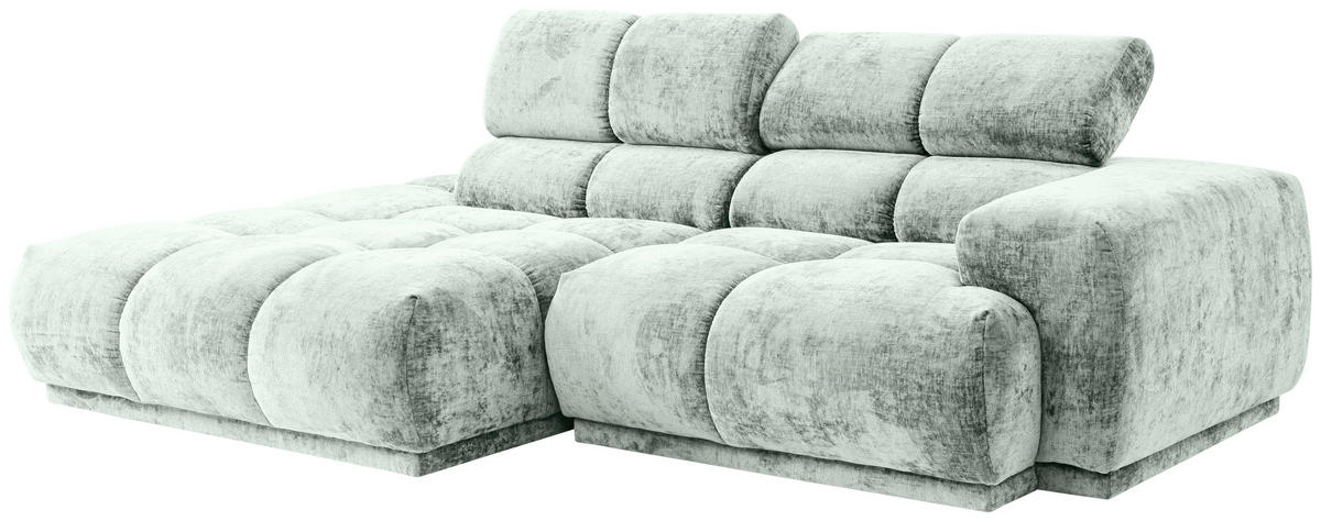 ECKSOFA Hellblau Flachgewebe  - Hellblau, MODERN, Textil (150/239cm) - MID.YOU