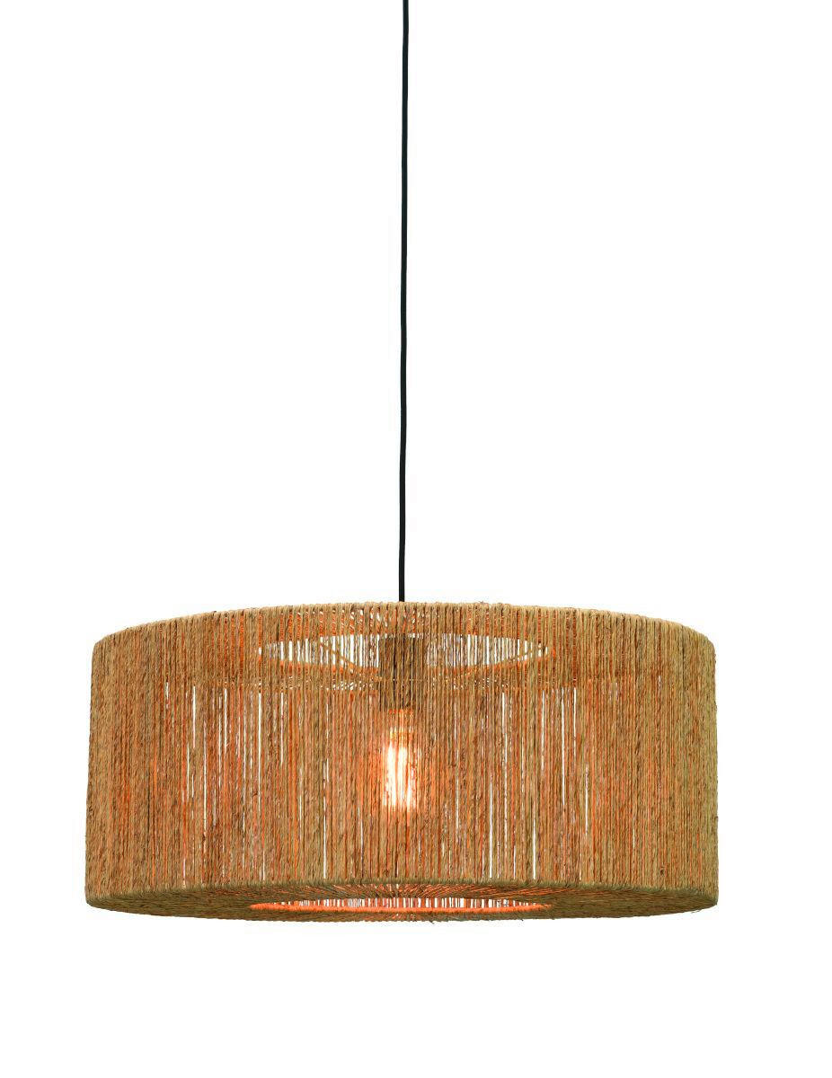 HÄNGELEUCHTE GOOD&MOJO 60/27 cm   - Hellbraun/Schwarz, Natur, Naturmaterialien/Kunststoff (60/27cm) - Good & Mojo
