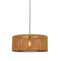 HÄNGELEUCHTE GOOD&MOJO 60/27 cm   - Hellbraun/Schwarz, Natur, Naturmaterialien/Kunststoff (60/27cm) - Good & Mojo