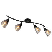 STRAHLER Paula 70/10/21 cm  - Schwarz/Grau, Design, Glas/Metall (70/10/21cm) - Globo