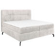 BOXSPRINGBETT 160/200 cm in Hellgrau - Hellgrau/Schwarz, Design, Textil/Metall (160/200cm) - Esposa