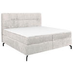 BOXSPRINGBETT 160/200 cm  in Hellgrau  - Hellgrau/Schwarz, Design, Textil/Metall (160/200cm) - Esposa