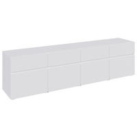 NIZKA OMARICA bela  - srebrne barve/bela, Design, leseni material (200/52,8/40cm) - Xora