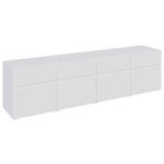 LOWBOARD  200/52,8/40 cm 4 Schublade(n) stehend, in verschiedenen Holzdekoren erhältlich  - Silberfarben/Weiß, Design, Holzwerkstoff (200/52,8/40cm) - Xora