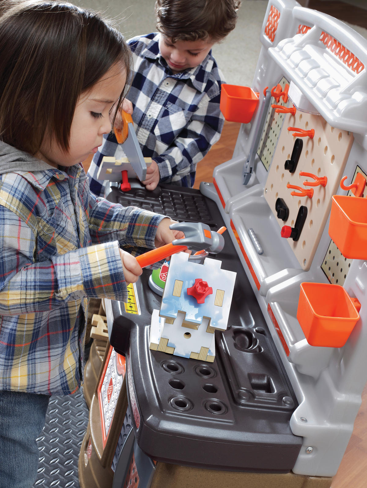 KINDERWERKBANK - Braun/Grau, KONVENTIONELL, Kunststoff (97,8/86,4/86,4cm) - Ambia Garden