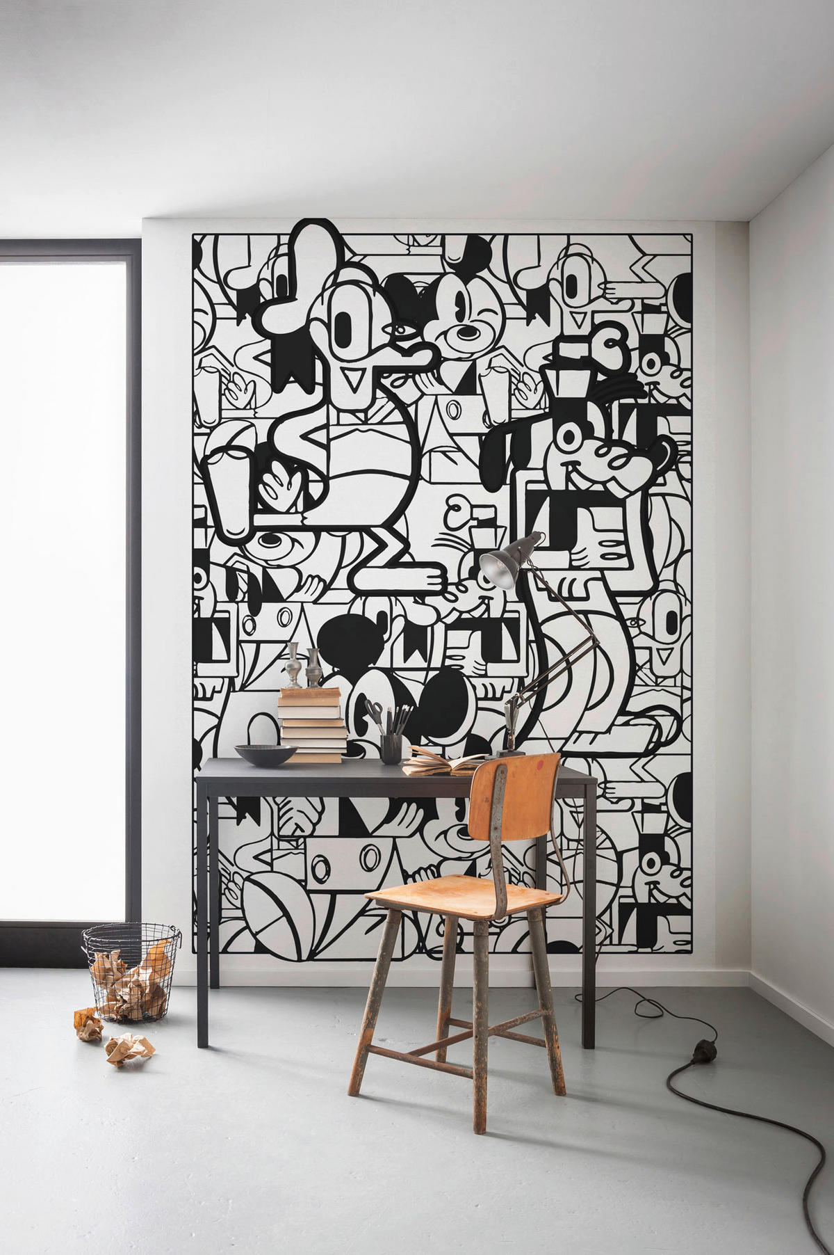 FOTOTAPETE  - Schwarz/Weiß, Trend, Textil (200/280cm) - Xora