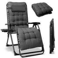 GARTEN-RELAXSESSEL Stahl  - Dunkelgrau/Schwarz, Basics, Textil/Metall (68/88/110cm) - Modante