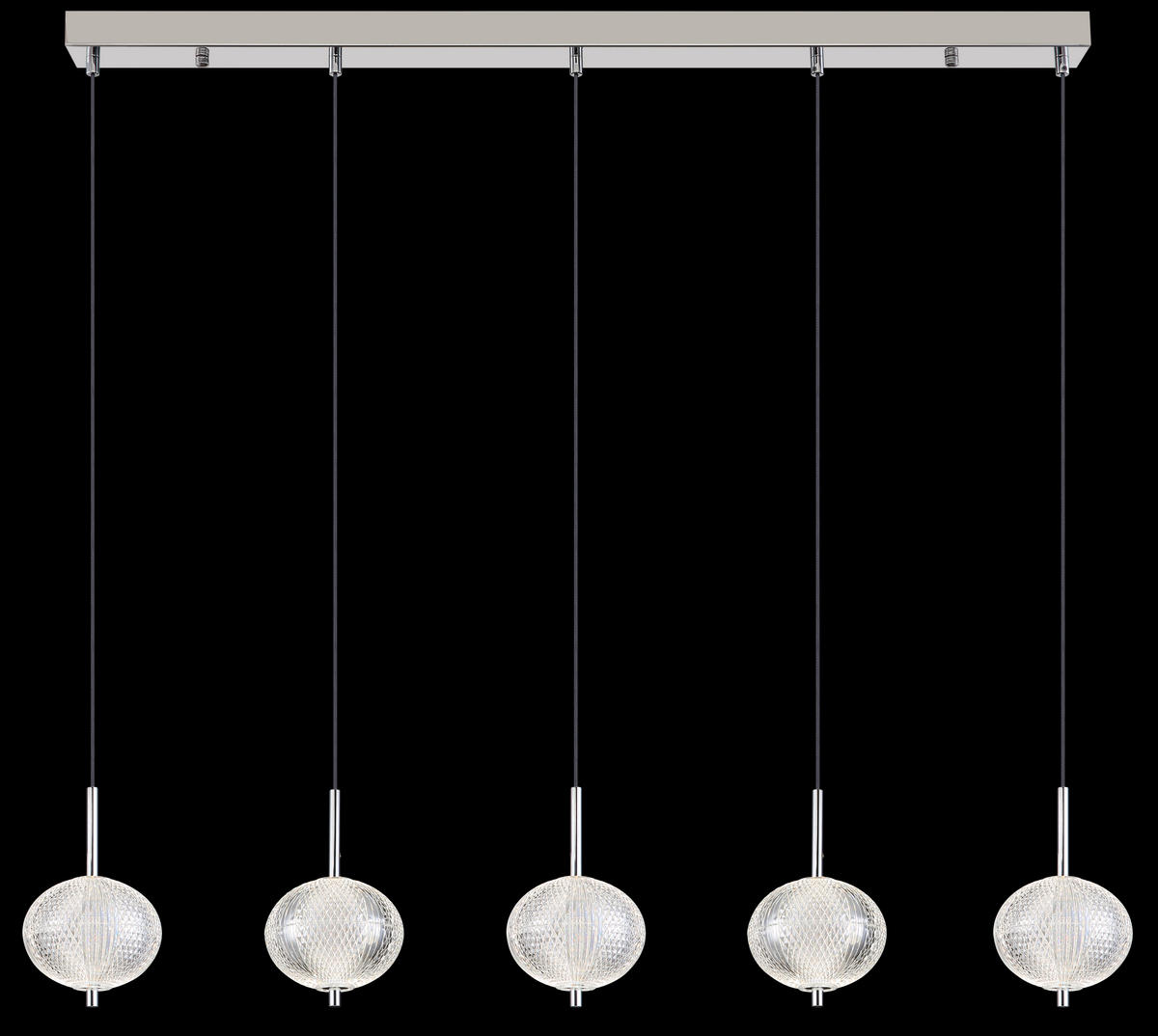 LED-HÄNGELEUCHTE 118/15/150 cm   - Klar/Chromfarben, KONVENTIONELL, Kunststoff/Metall (118/15/150cm) - Globo