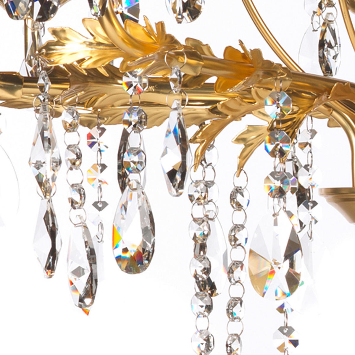 KRONLEUCHTER 80/80/105 cm   - Schwarz Hochglanz/Goldfarben, Design, Textil/Metall (80/80/105cm)