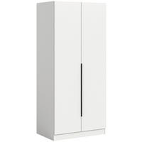 DREHTÜRENSCHRANK 80/181/52 cm,  in Weiß, 2-türig  - Schwarz/Weiß, MODERN, Holzwerkstoff (80/181/52cm) - MID.YOU