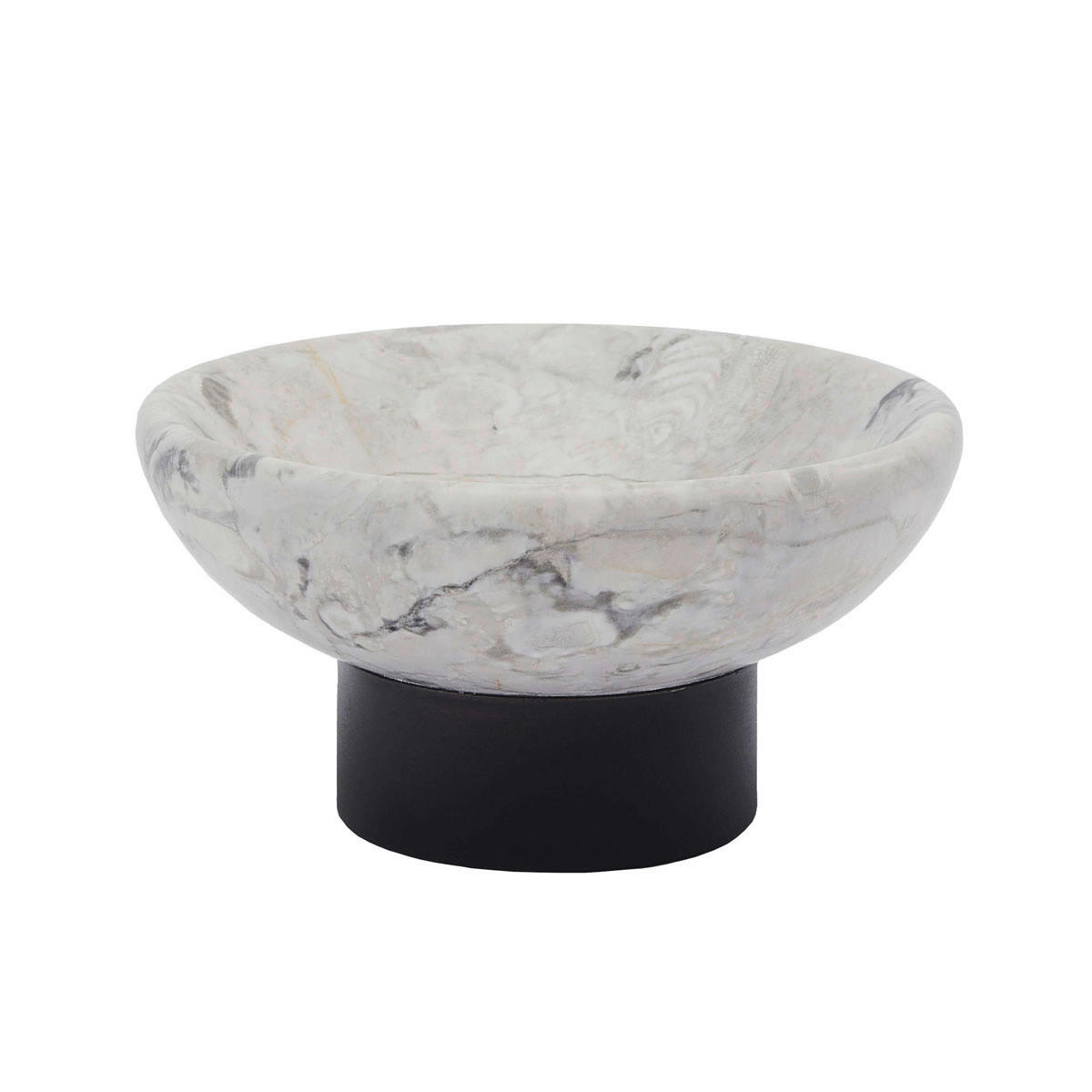 SEIFENSCHALE - Schwarz/Weiß, Basics, Stein (12/6cm) - Aquanova