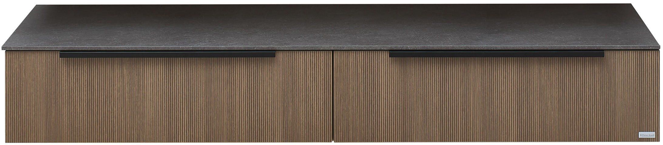 UNTERSCHRANK 168,5/25,2/49,5 cm   - Eiche dunkel/Dunkelgrau, KONVENTIONELL, Holzwerkstoff/Metall (168,5/25,2/49,5cm) - Dieter Knoll