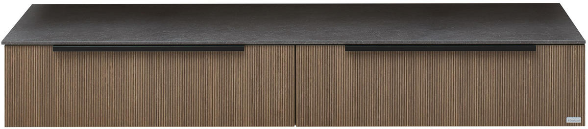 UNTERSCHRANK 168,5/25,2/49,5 cm   - Eiche dunkel/Dunkelgrau, KONVENTIONELL, Holzwerkstoff/Metall (168,5/25,2/49,5cm) - Dieter Knoll