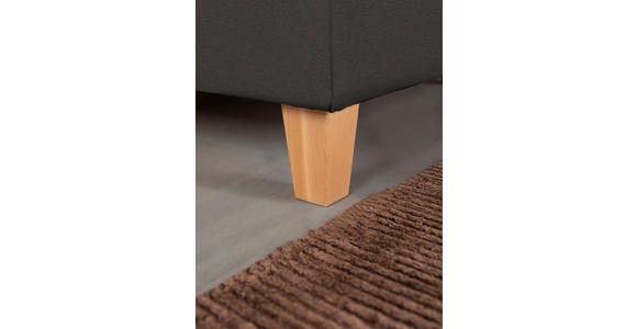 POLSTERBETT Matratze, Lattenrost, Bettkasten Buchefarben, Dunkelbraun 180/200 cm - Dunkelbraun/Buchefarben, Design, Holz/Textil (180/200cm) - Valnatura
