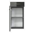 UNTERSCHRANK 40/79/35 cm - Chromfarben/Graphitfarben, KONVENTIONELL, Holzwerkstoff/Metall (40/79/35cm) - Xora