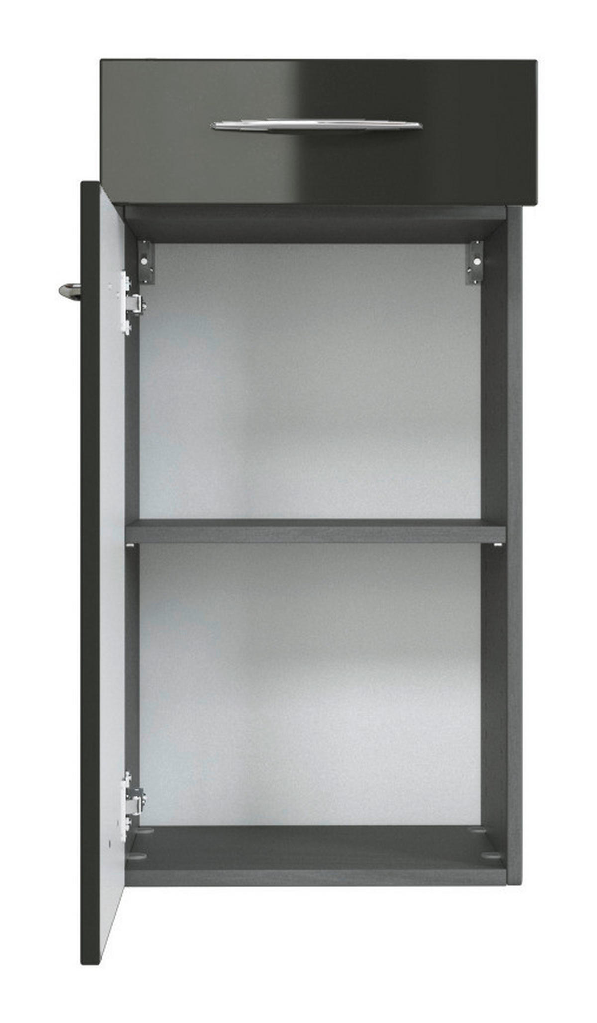 UNTERSCHRANK 40/79/35 cm   - Chromfarben/Graphitfarben, KONVENTIONELL, Holzwerkstoff/Metall (40/79/35cm) - Xora