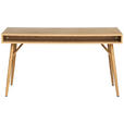 SCHREIBTISCH 140/60/75 cm  in Eichefarben  - Eichefarben, KONVENTIONELL, Holzwerkstoff/Metall (140/60/75cm) - Novel