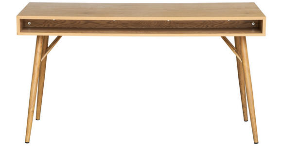 SCHREIBTISCH 140/60/75 cm  in Eichefarben  - Eichefarben, KONVENTIONELL, Holzwerkstoff/Metall (140/60/75cm) - Novel