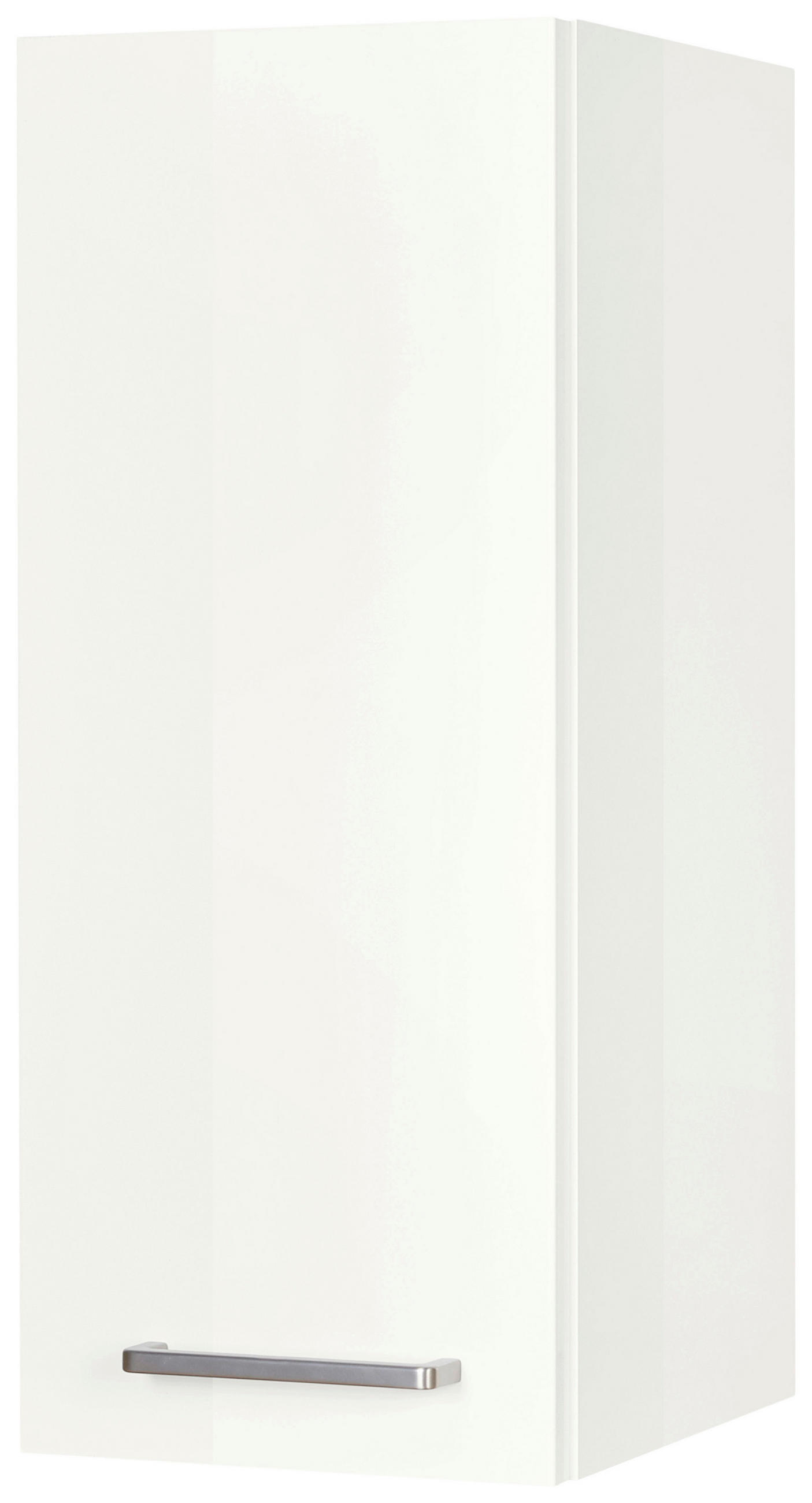 KÜCHENOBERSCHRANK 30/72/35 cm  in Weiß Hochglanz  - Edelstahlfarben/Weiß Hochglanz, MODERN, Holzwerkstoff/Metall (30/72/35cm) - Nobilia