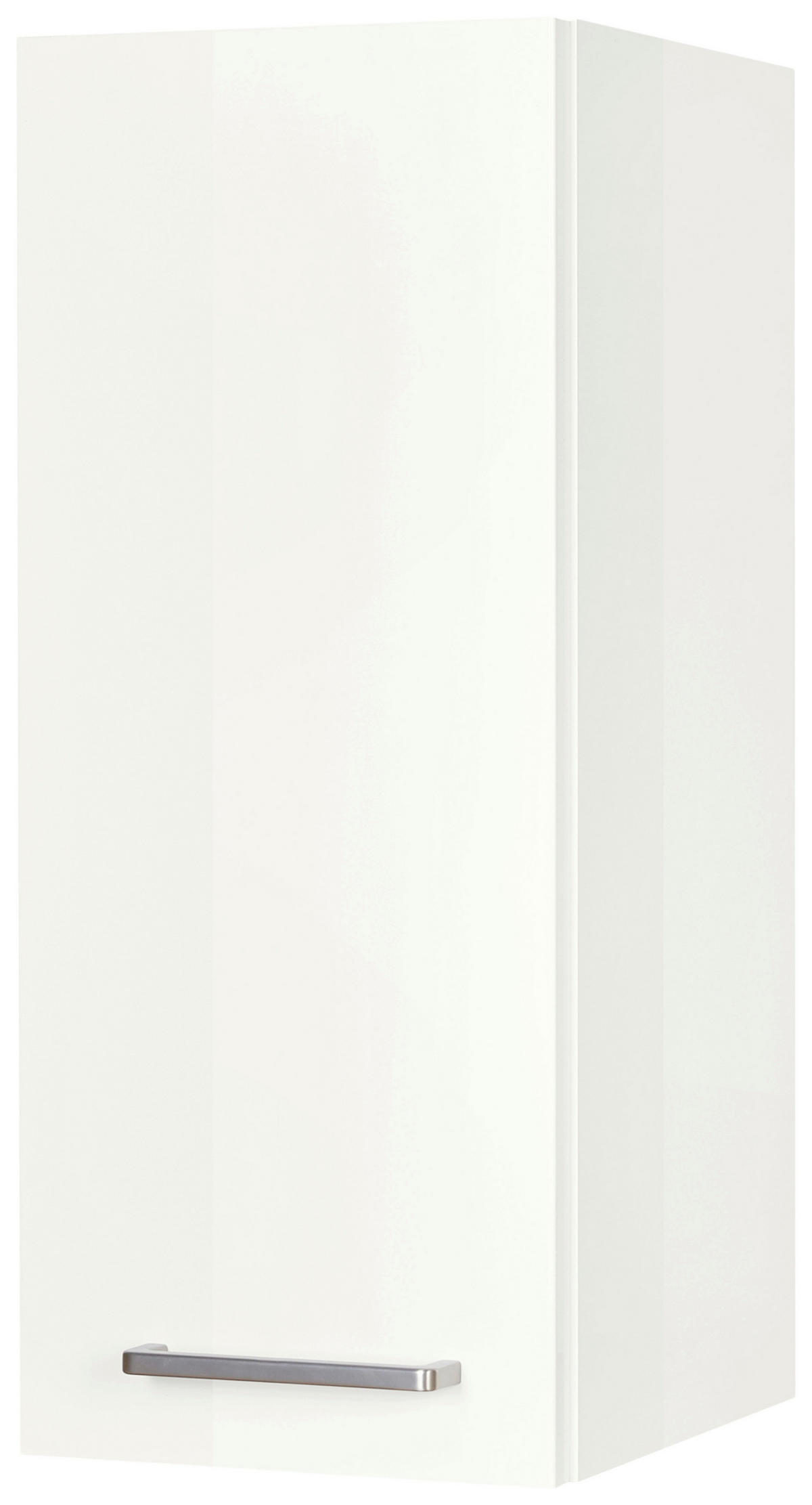 KÜCHENOBERSCHRANK 30/72/35 cm  in Weiß Hochglanz  - Edelstahlfarben/Weiß Hochglanz, MODERN, Holzwerkstoff/Metall (30/72/35cm) - Nobilia