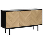 SIDEBOARD 150/80/43 cm  - Eichefarben/Goldfarben, Design, Holzwerkstoff/Metall (150/80/43cm) - Novel