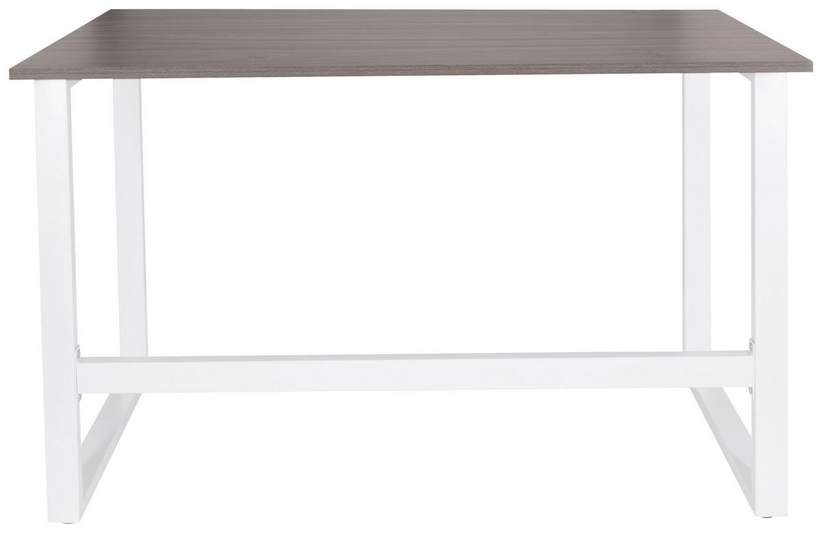 PISALNA MIZA leseni material siva, bela  - siva/bela, Basics, kovina/leseni material (120/60/76cm) - MID.YOU