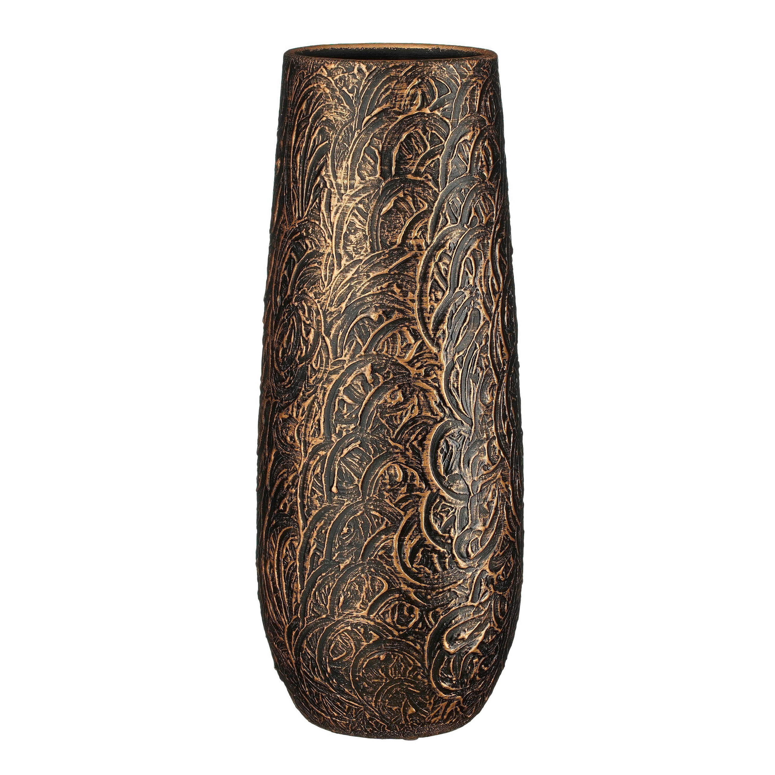 UKRASNA VAZA     keramika  - zlatna, Osnovno, keramika (21.5/21.5/55cm)