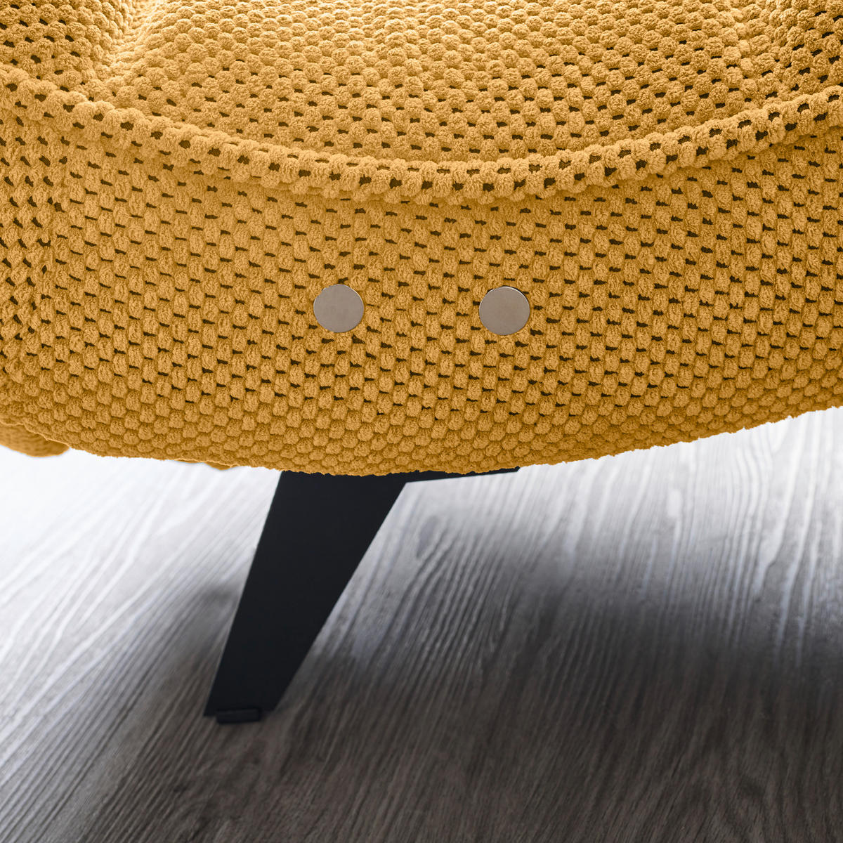 RELAXLIEGE in Webstoff Currygelb  - Currygelb/Schwarz, Design, Textil/Metall (75/158-178/58-86cm) - Welnova
