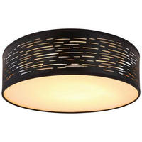 LED-DECKENLEUCHTE Tunno 38/13 cm   - Schwarz/Weiß, Design, Kunststoff/Metall (38/13cm) - Globo