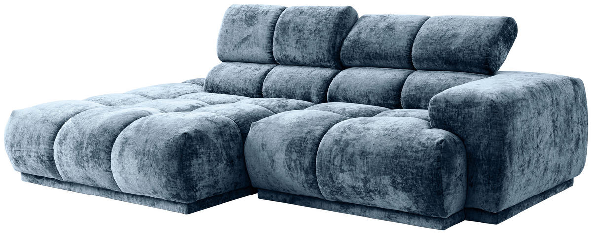 ECKSOFA in Flachgewebe Blau  - Blau, Modern, Textil (150/239cm) - MID.YOU