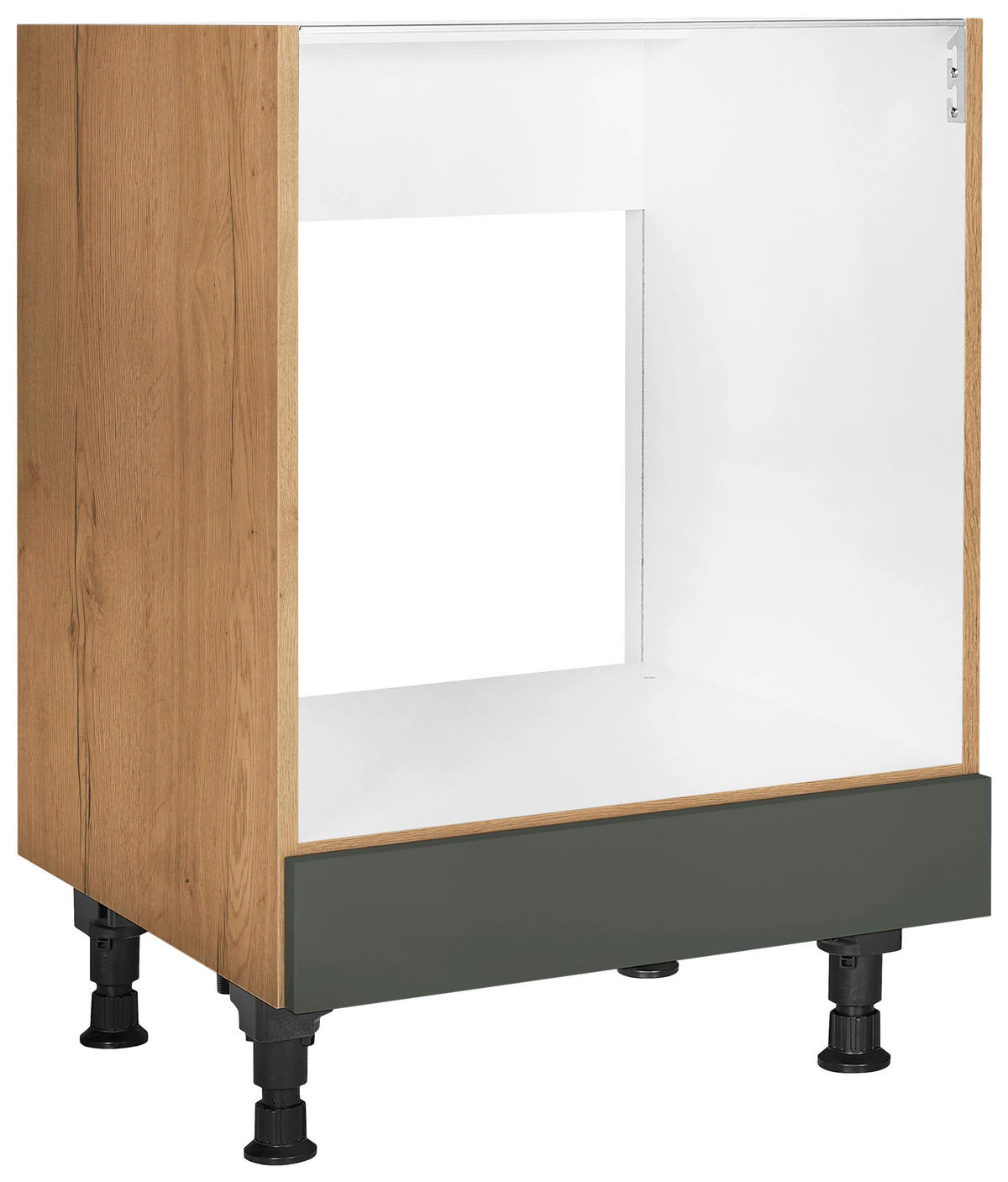 HERDUMBAUSCHRANK 60,0/87,0/56,0 cm  Grün, Eichefarben  - Eichefarben/Grün, Modern, Holzwerkstoff (60,0/87,0/56,0cm) - Nobilia