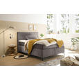 BOXSPRINGBETT 140/200 cm,  in Graubraun  - Graubraun/Schwarz, Design, Holzwerkstoff/Kunststoff (140/200cm) - Xora