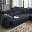 ECKSOFA in Mikrofaser Dunkelgrau  - Dunkelgrau/Schwarz, Design, Textil/Metall (301/207cm) - Xora