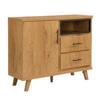 SIDEBOARD  116/95/40 cm 2 Schublade(n)  - Eichefarben/Schwarz, Design, Holz/Holzwerkstoff (116/95/40cm) - Livetastic