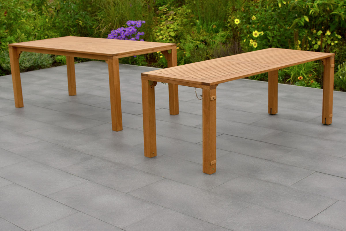 GARTENSET Eukalyptusholz Hartholz  - Naturfarben/Grün, KONVENTIONELL, Holz/Textil - Gardenson
